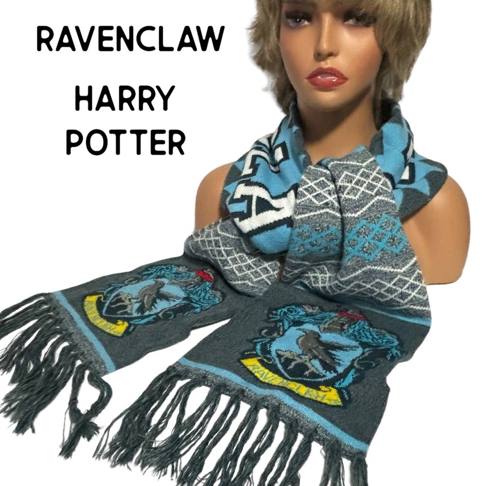 Ravenclaw Harry Potter Fringed Acrylic Winter Scarf Official Jacquard Banner